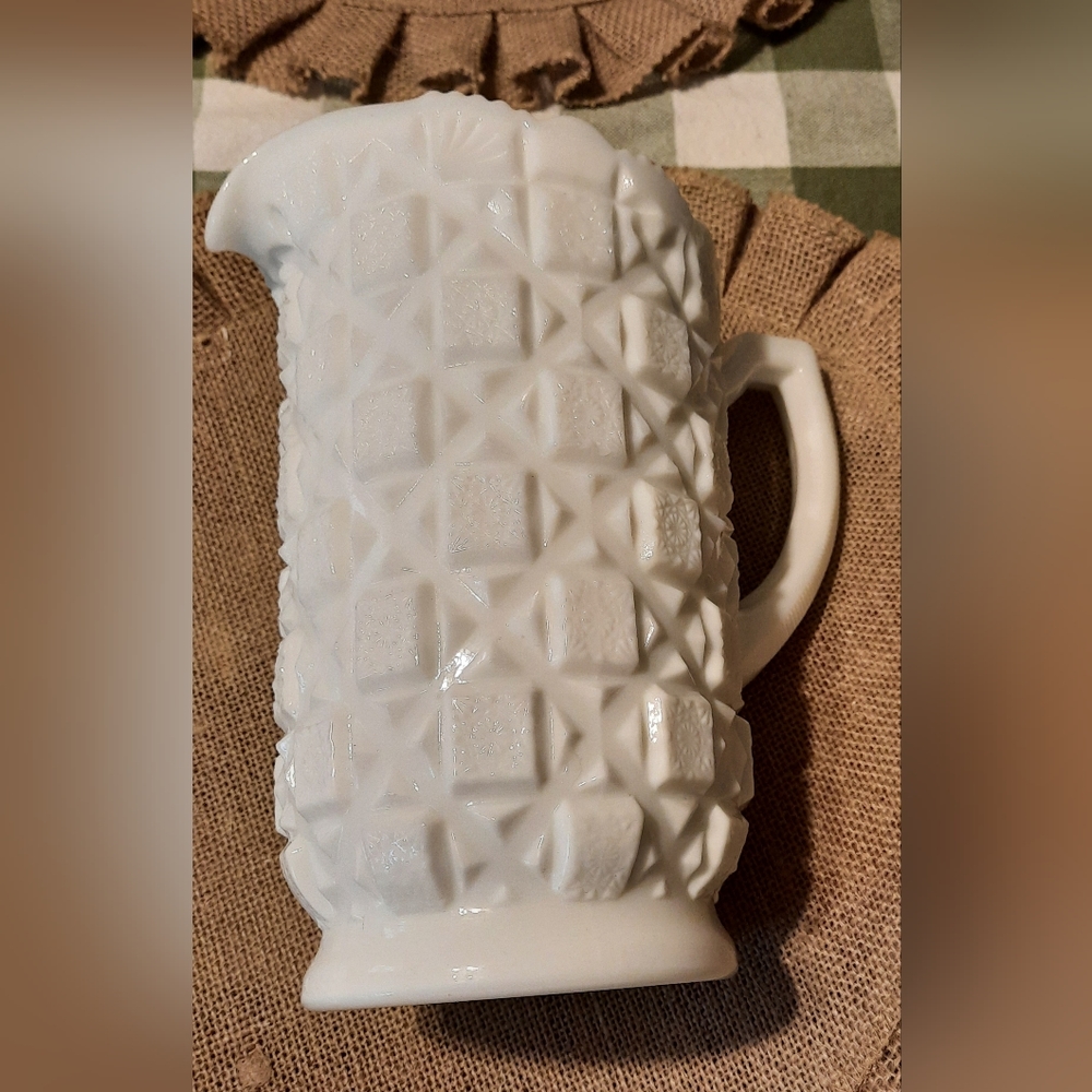 Milk Glass Pitcher - Picture 3 of 4